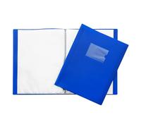 Janrax Cahier de présentation à couverture souple 60 pochettes Bleu A4