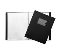 Janrax Cahier de présentation à couverture souple 80 pochettes Noir A4