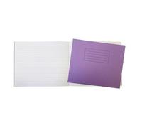 Janrax Lot de 10 cahiers d'écriture 32 pages violettes 165 x 200 mm Papier WF avec couverture en papier kraft 225 g/m²