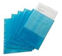 Janrax Paquet de 50 A4 Bleu clair Poches par poinçonné