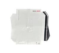 Janrax Sacs postaux en polyéthylène - Enveloppes postales auto-adhésives sécurisées, blanc, Jumbo (50x65cm), Sac à courrier
