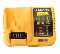 JANRI JAN112 Chargeur de batterie Li-Ion compatible avec Dewalt XR Series DCB200 201 204 205 181 182 183 184 etc., compatible avec DCB112 113 115, etc., jaune