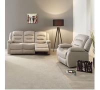 JANS - Canapé Relax Manuel 3 Places + Fauteuil Relax -