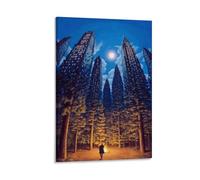 JANSD Impressions sur toile réalisme magique par Rob Gonsalves - Art mural - Peintures à l'huile - Décoration encadrée - 30,5 x 45,7 cm