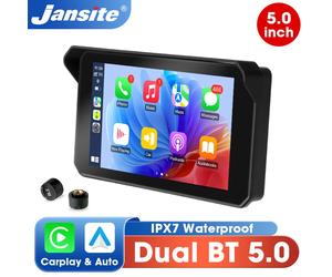 Jansite double Bluetooth Moto Carplay écran Navigation GPS affichage IP67 étanche Support casque Interphone Moto accessoires MT-TPMS