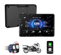 Jansite Écran Carplay Moto avec Molette Wonder Wheel Native pour BMW Motorrad, CarPlay et Android Auto sans Fil, 5 Pouces Écran Tactile Étanche de GPS Moto, Installation Plug-and-Play