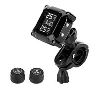 Jansite Motorcycle TPMS Moto Système de surveillance de la pression des pneus avec 2 capteurs externes Écran LCD Système d'alarme de voiture anti-off et étanche à l'eau