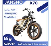 JANSNO X70 vélo tout Terrain 48V 34Ah double batterie au lithium ville vélo électrique 20 pouces pneu adulte montagne e-bike X70G（gray）