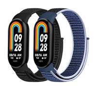 Janson 2 pièces de bracelets compatibles avec Xiaomi Smart Band 10/9/8, bracelet de remplacement en nylon respirant réglable pour Xiaomi Smart Band 9 adapté aux hommes et aux femmes