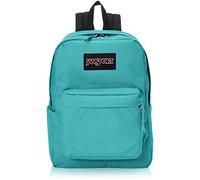JANSPORT SuperBreak Plus Sac à dos Portable dans Sarcelle Classique - 15" Manche Interne avec Organisateur Avant et Poche de Bouteille d’eau Latérale - Sangles Rembourrées - 25 L