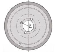 Jante 5.00J12 4/0 85x130D E1 2.5/5 APPRET 40km/h - SONAMIA - S000139
