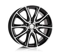 Jante Alu Aluett 18 17 Pouces - 8x17 5x108 Et45 Noir Brillant Face Polie