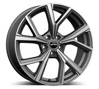 Jante Alu Gmp Mentor 17 Pouces - 7x17 5x114.3 Et35 Gris Mat Face Polie