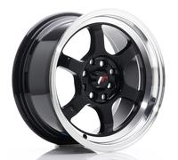 Jante Alu Japan Racing Jr12 15 Pouces - 8.5x15 4x100 Et13 Noir Brillant