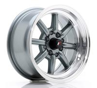 Jante Alu Japan Racing Jr19 15 Pouces - 10.5x15 4x100 Et-32 Gris Bord Poli