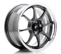 Jante Alu Japan Racing Jr5 15 Pouces - 7x15 4x100 Et35 Gris Bord Poli
