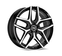 MSW Wheels Jante alu MSW 40 8x19 5x112 ET45 73 pour Volkswagen Golf VII Sportsvan Noir brillant poli