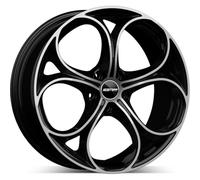 JANTES ROUES GMP DRAKE POUR OPEL ADAM 8X18 5X110 BLACK DIAMOND AEH