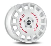 Jante Alu Oz Rally Racing 18 Pouces - 8x18 5x114.3 Et45 Blanc Lettre Rouge