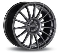 Jante Alu Oz Superturismo Lm 17 Pouces - 7.5x17 4x100 Et42 Gris Mat Lettre Argent