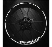 Jante Autocollant Decal Autocollants De Jantes De Moto pour Kawasaki Z650 Z 650, Bandes Réfléchissantes pour Jantes Roue Stickers Ensemble Complet(Couleur 11)