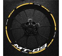 Jante Autocollant Decal Autocollants De Jantes De Moto pour Yamaha Mt09 Mt-09 MT 09 Bandes Réfléchissantes Décalcomanies De Jantes Roue Stickers Ensemble Complet(Couleur 8)