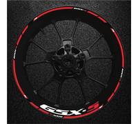 Jante Autocollant Decal Autocollants De Roue De Moto Pour Suzuki Gsx-s Gsxs1000 Gsxs 1000 Autocollants De Jante Réfléchissants Bande De Bande Réfléchissante Roue Stickers Ensemble Complet(Couleur1)