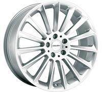 Jante Carmani 17 Fritz 9 poucesx21 pouces ET45 5x112 white silver CA170921H345WS compatible avec Audi A6 Q3 Q4