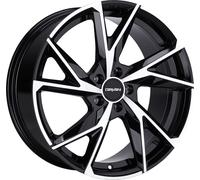 Jante Carmani 23 Rudi 8 poucesx18 pouces ET39 5x112 black polish CA230818H839BP compatible avec Audi A4 A6 A8