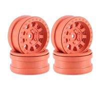 Jante de moyeu de Roue à Billes en Plastique de 1.9 Pouces, 4 pièces, pour Voiture RC, modèles à échelle 1/10, compatibles avec Les pièces RC Standard(Orange)