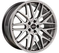 Jante Oxigin 25 Oxcross 9 poucesx20 pouces ET28 5x112 hyper silver polish OX250920H128HSP compatible avec VW Arteon Beetle Golf VII Passat Phaeton Tiguan T-Roc