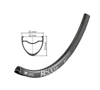 Dt Swiss R 500 23 Mm Std Vi Disc Tubeless Road Bike Rim Argenté 700C 32H Black