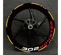 Jante Stickers kit Autocollants Réfléchissants pour Jantes De Moto pour Benelli BN302 TNT250 502C 302S TRK502, Bandes Décoratives Étanches pour Reflective Rim Stripe Sticker(Couleur 7)