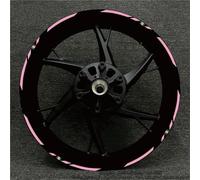 Jante Stickers kit Autocollants Réfléchissants pour Jantes De Moto pour Benelli BN302 TNT250 502C 302S TRK502, Bandes Décoratives Étanches pour Reflective Rim Stripe Sticker(Couleur 28)