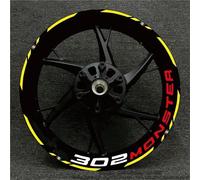 Jante Stickers kit Autocollants Réfléchissants pour Jantes De Moto pour Benelli BN302 TNT250 502C 302S TRK502, Bandes Décoratives Étanches pour Reflective Rim Stripe Sticker(Couleur 5)