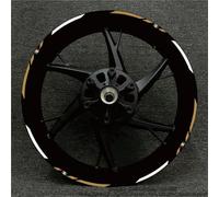 Jante Stickers kit Autocollants Réfléchissants pour Jantes De Moto pour Benelli BN302 TNT250 502C 302S TRK502, Bandes Décoratives Étanches pour Reflective Rim Stripe Sticker(Color 33)