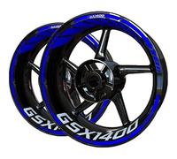 Jante Stickers kit Autocollants Réfléchissants pour Jantes De Moto pour Suzuki GSX1400 GSX 1400; Bandes Adhésives Étanches pour Moyeux Reflective Rim Stripe Sticker(Couleur 3)