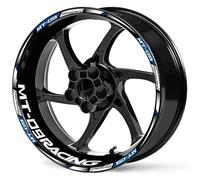 Jante Stickers kit Autocollants Réfléchissants pour Jantes De Moto pour Yamaha MT-09 MT09 MT 09 Kit Protection Et Décoration pour Reflective Rim Stripe Sticker(Bleu)