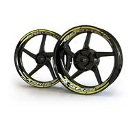 Jante Stickers kit Autocollants Réfléchissants pour Jantes De Moto pour Yamaha XSR900 XSR 900, Bandes Décoratives pour Et Moyeux Reflective Rim Stripe Sticker(Couleur 5)