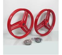 Jantes à bâtons rouge 17x1.6 pouces type Grimeca pour mobylette Peugeot 103 - GIANNELLI