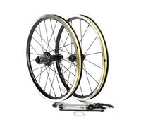 Jantes À Double Paroi 16 Pouces 349 Frein sur Jante Roues Avant Et Arrière pour Vélo Pliable, Jeu De Roues BMX À Démontage Rapide 74/130mm pour Cassette 8, 9, 10, 11 Vitesses
