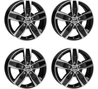 Jantes Autec QUANTRO 6.5x16 ET 52 5x112 noir poli 4-Q6516525075111 compatibles avec Mercedes-Benz Marco Polo Viano Vito V