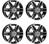 Jantes Autec QUANTRO 6.5x16 ET 56 6x139,7 noir poli 4-Q6516566165211 compatibles avec Hyundai H-1 / Starex