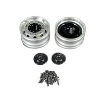 Jantes Avant étroites et Larges en Alliage d'aluminium for camions radiocommandés 1/14 Tamiya (Tracteur, Semi-remorque, Benne basculante) - Accessoires(Front Wide Rims)