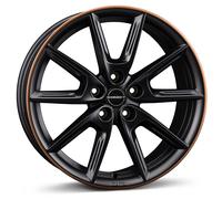 Borbet Jante LX18 8x18 ET44 5x112 Noir mat Jante cuivre Compatible Audi A3 A4 A6 A8