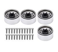 Jantes de roue de voiture RC de 1,9 pouces, moyeu à 10 trous carrés, mise à niveau des performances en métal durable pour SCX10 Traxxas TRX4, voitures d'escalade RC à l'échelle (De couleur)