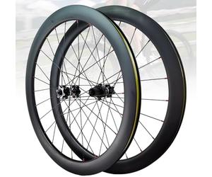 Jantes De Vélo De Route en Fiber De Carbone 700C, Frein À Disque À Dégagement Rapide De 38/50Mm De Hauteur, Moyeu À Traction Droite 24H for Cassette 7 À 12 Vitesses(50MM)