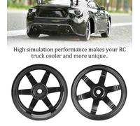 Jantes en alliage d'aluminium pour voiture RC - SURENHAP - 5 rayons - noir