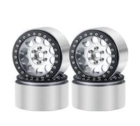 Jantes en aluminium beadlock, taille 22 pouces, compatibles avec Axial Wraith 90048, argent 4 pièces