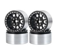 Jantes en aluminium beadlock, taille 22 pouces, compatibles avec Axial Wraith 90048, noir 4 pièces